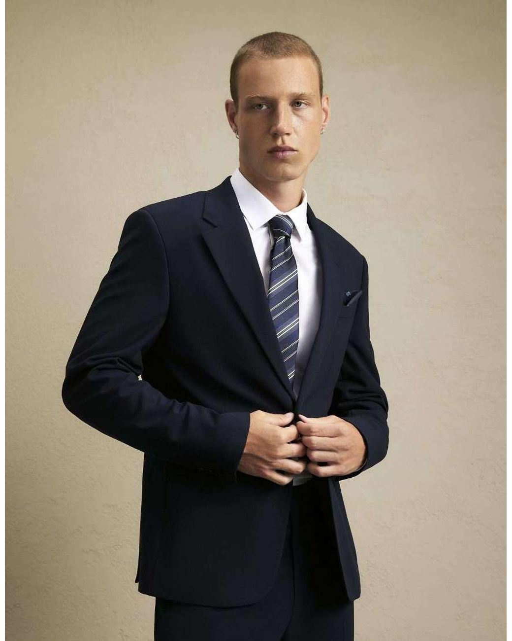 River Island Blue Slim Fit Suit Jacket for men