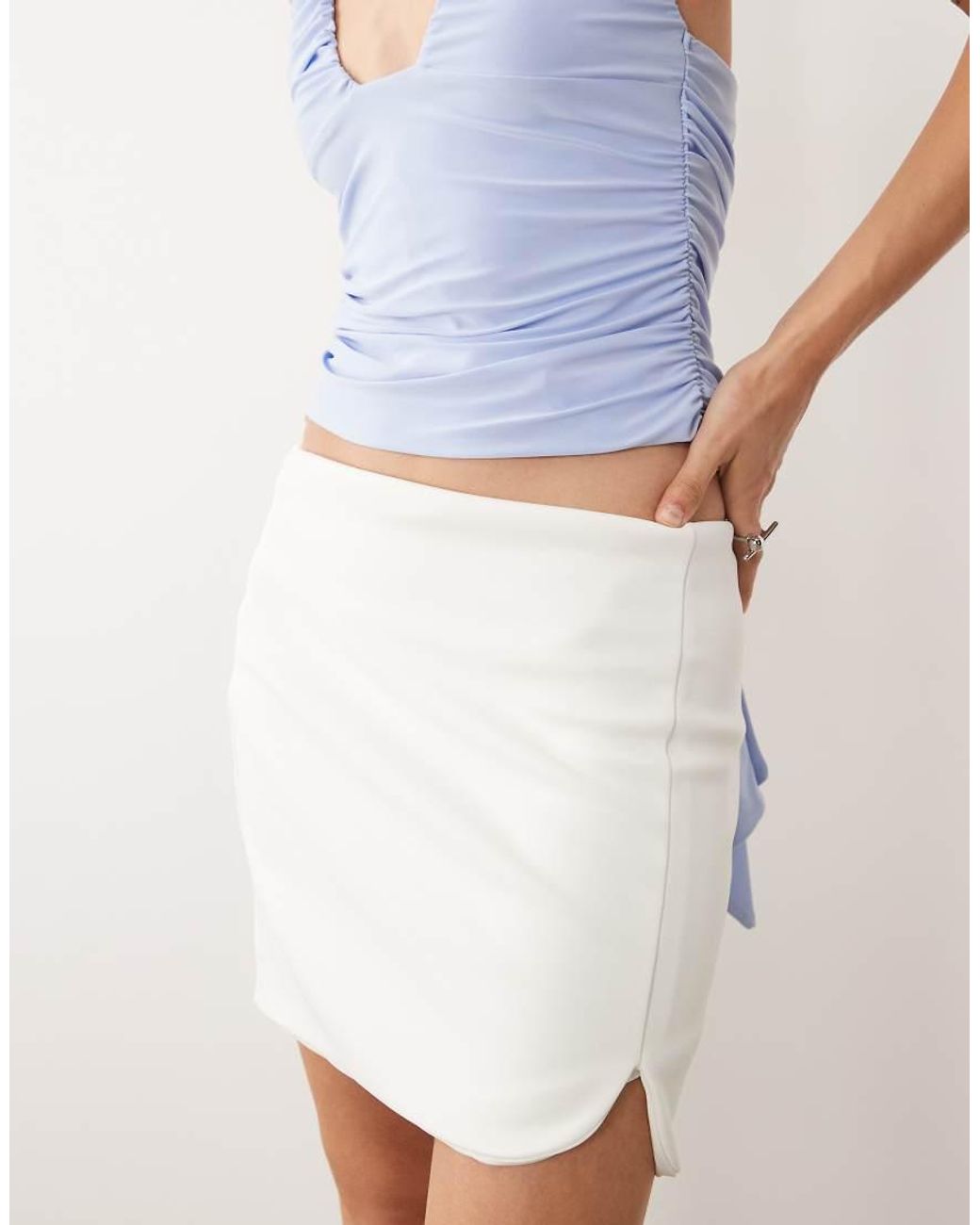ASOS Blue Tailored Mini Skirt