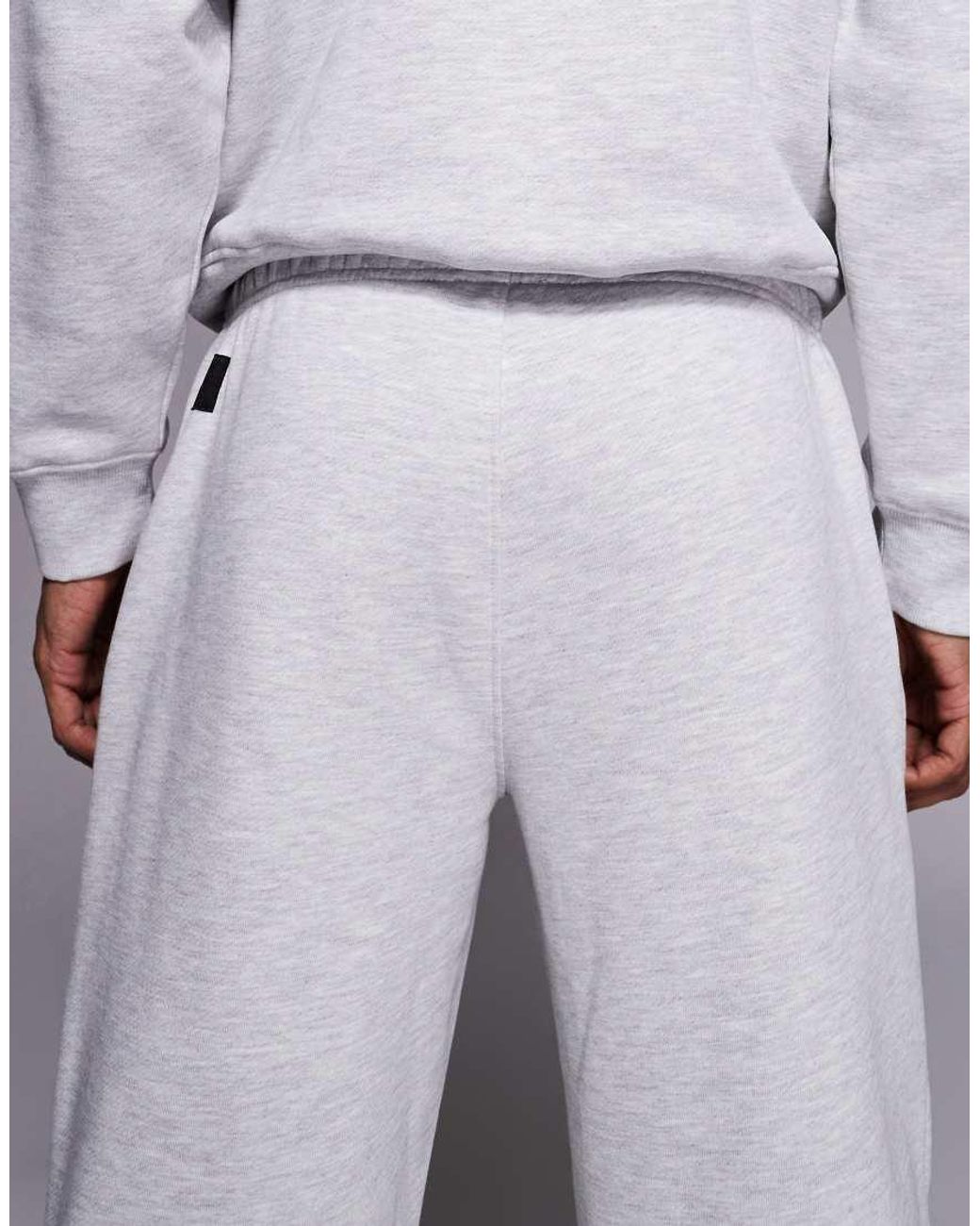 4505 Gray Icon Rest Day Heavyweight 440Gsm Cotton Wide Leg Jogger With Zip Pockets for men