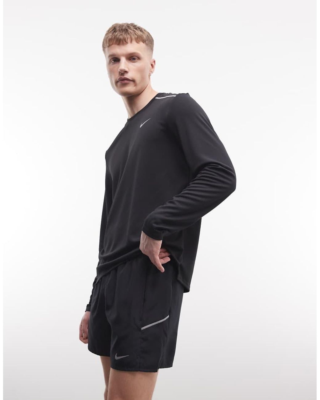Nike Blue Miler Dri-Fit 5Inch Shorts for men