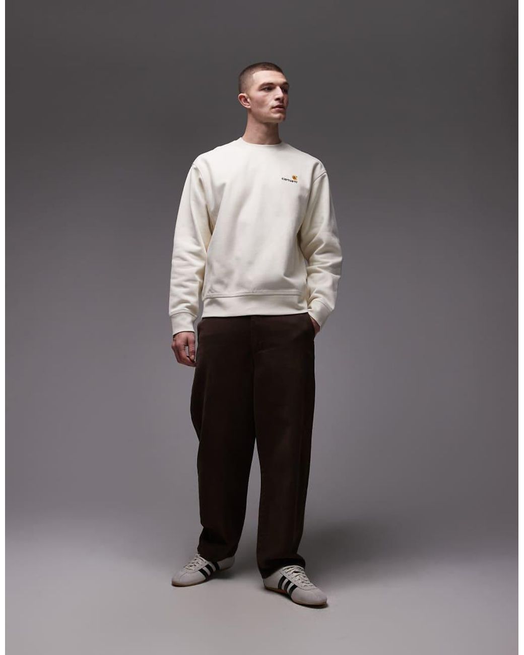 Carhartt Gray Carhartt American Script Sweatshirt for men