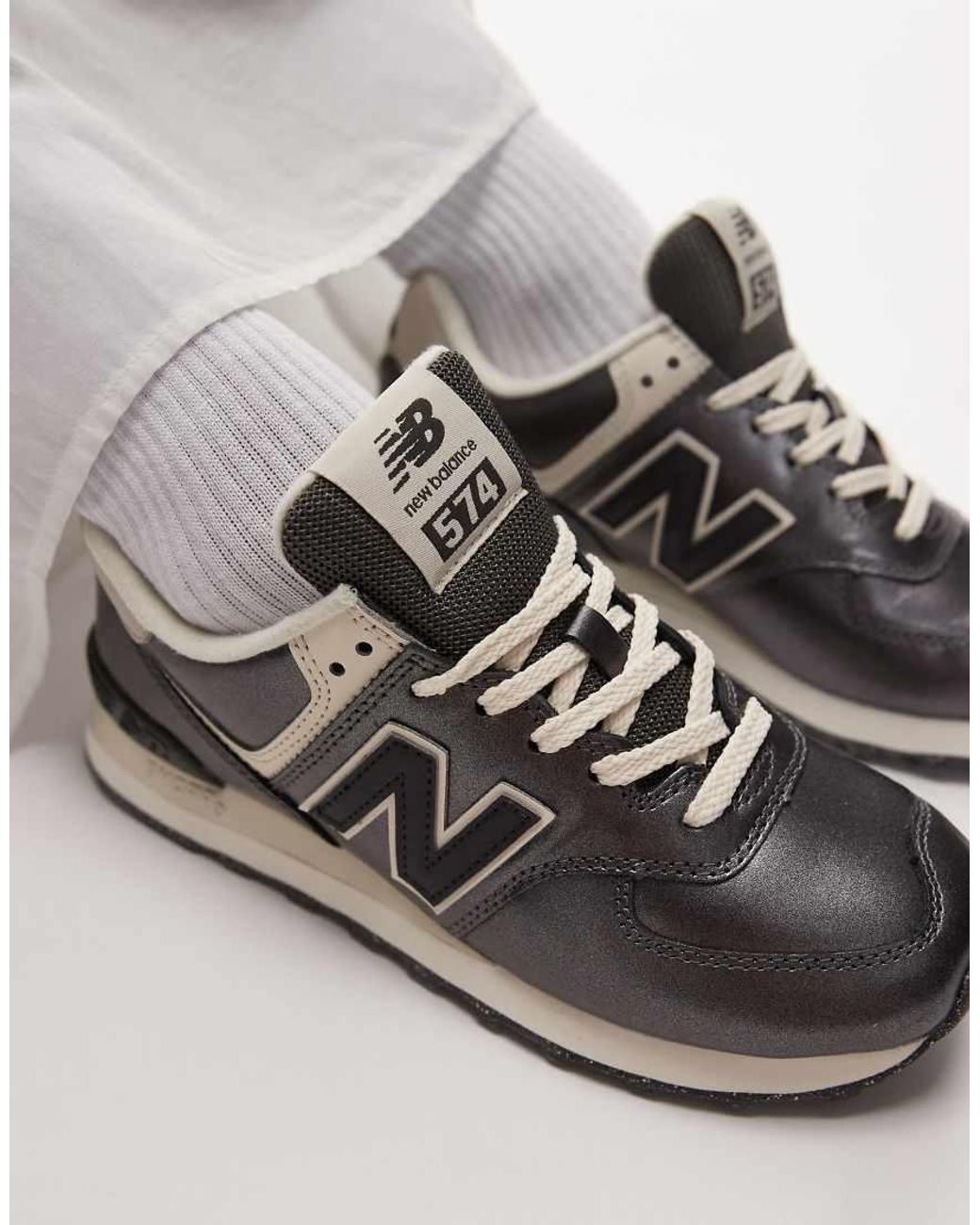 New Balance Gray 574 Trainers