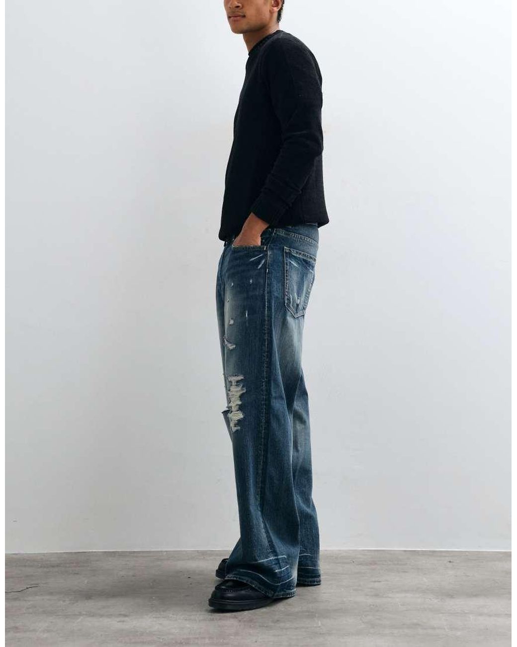 Cheap Monday Blue Looser baggy Jeans for men