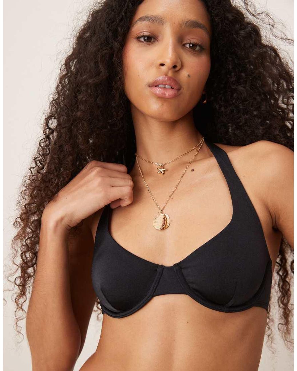 Free Society Black Underwire Bikini Top