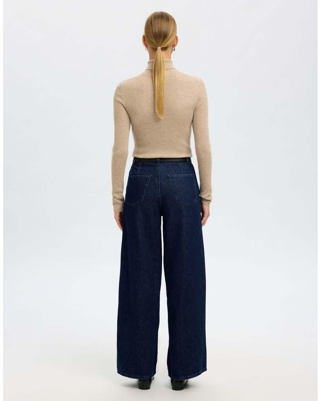 SELECTED Blue High Waisted Jeans