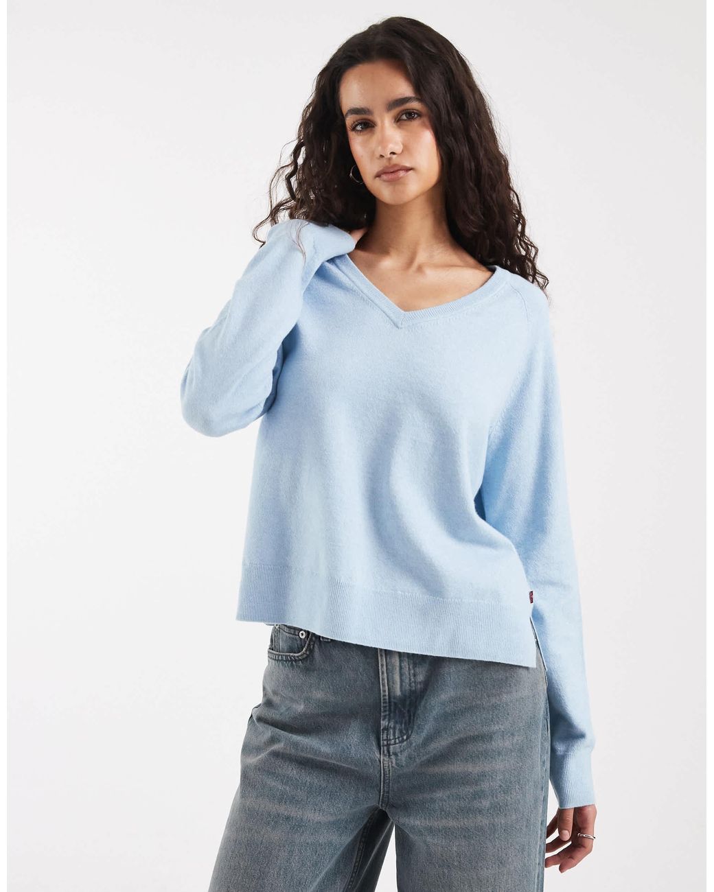 Pull col v ultra doux Levi's en coloris Blue