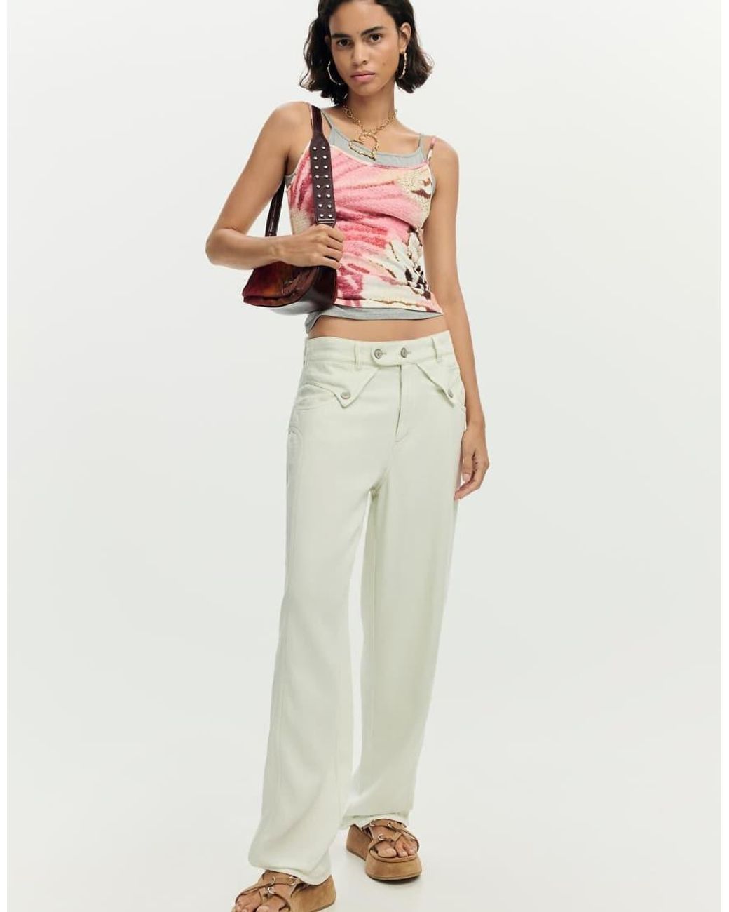 Desigual Red 2-In-1 Strappy Top