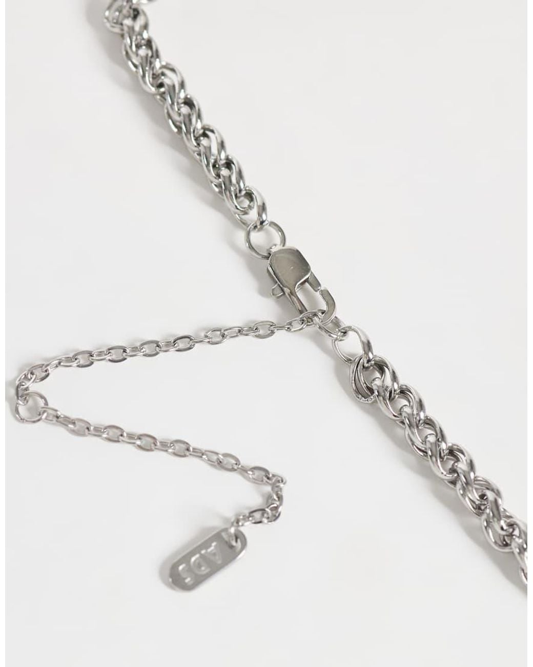 ASOS White Waterproof Stainless Steel Link Rope Chain Necklace for men