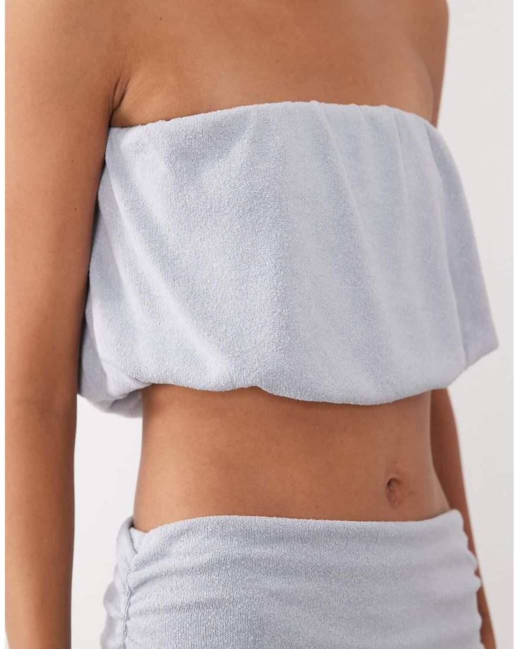 ASOS White Cami Square Neck Bubble Top Co-Ord