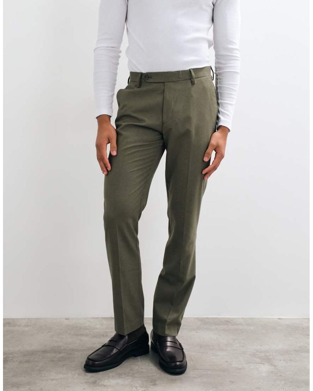 ASOS Green Slim Suit Trouser for men
