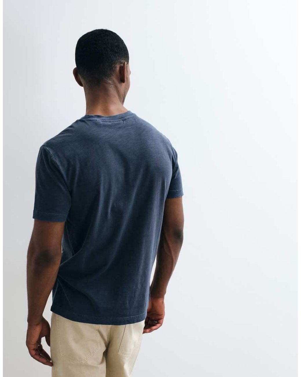 Gant Blue Varsity Chest Script Logo T-shirt for men
