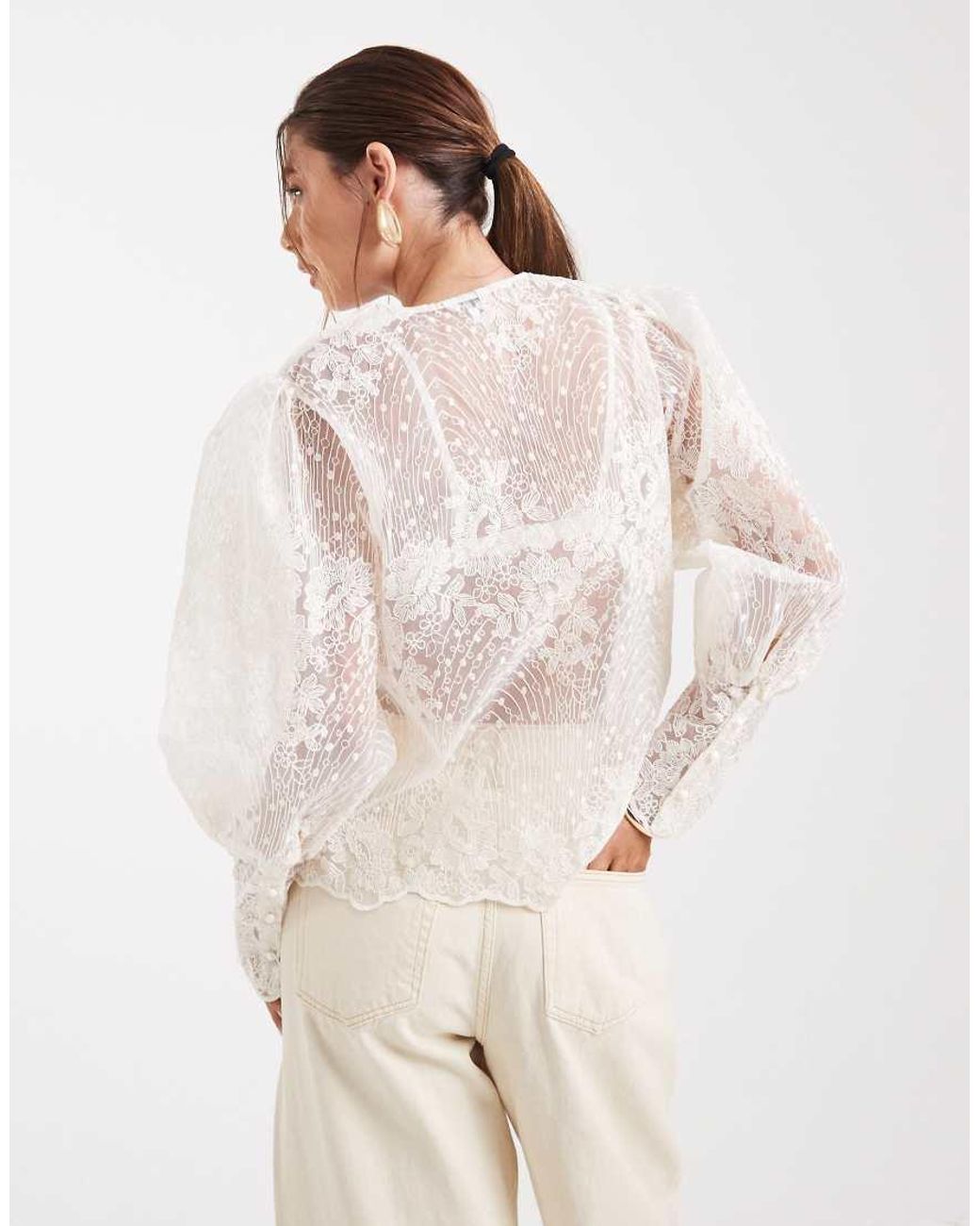 Blusa Premium Trasparente di Object in Natural