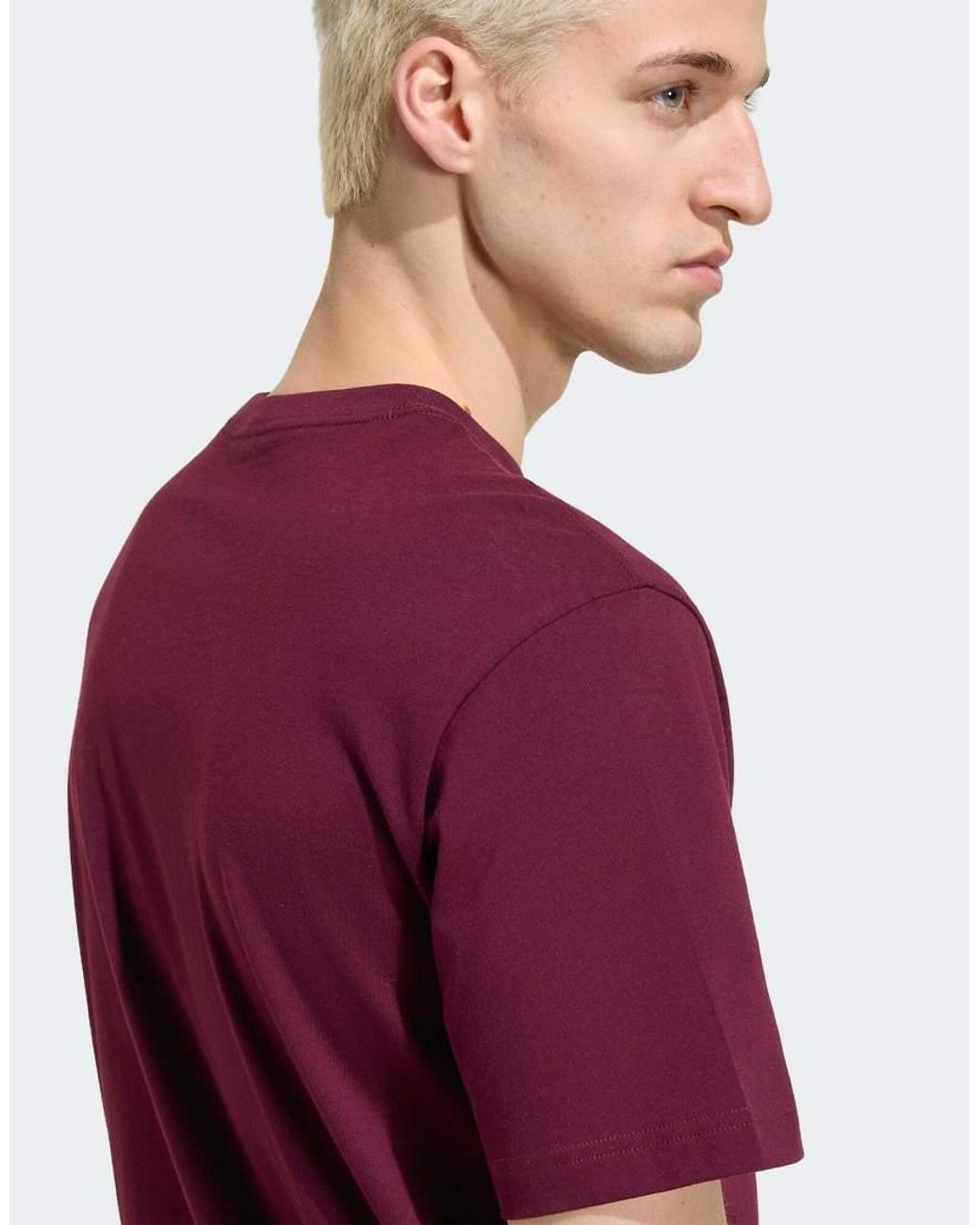 Adidas Originals Purple Essentials Logo T-Shirt for men