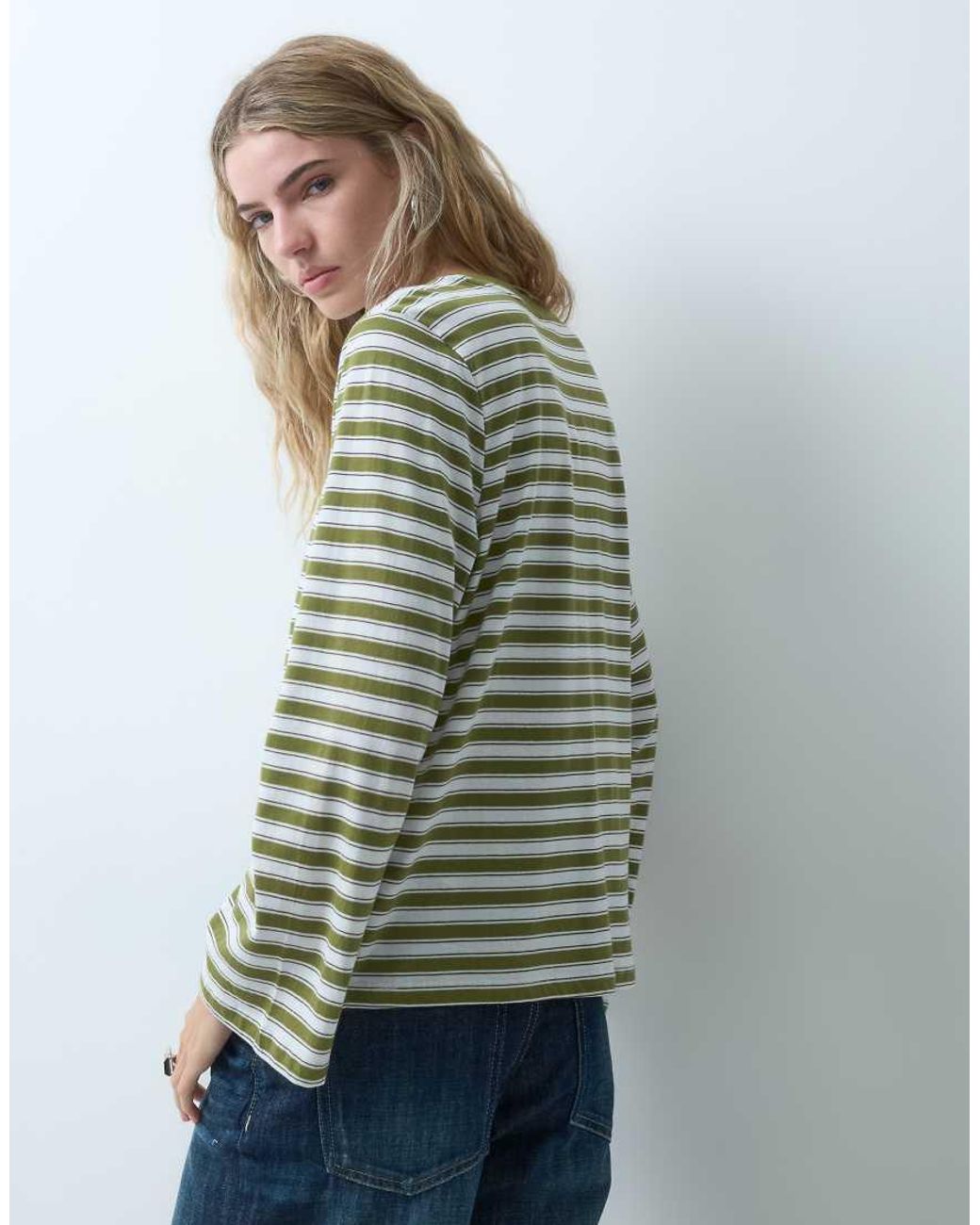 ONLY Green Wide Sleeve Top