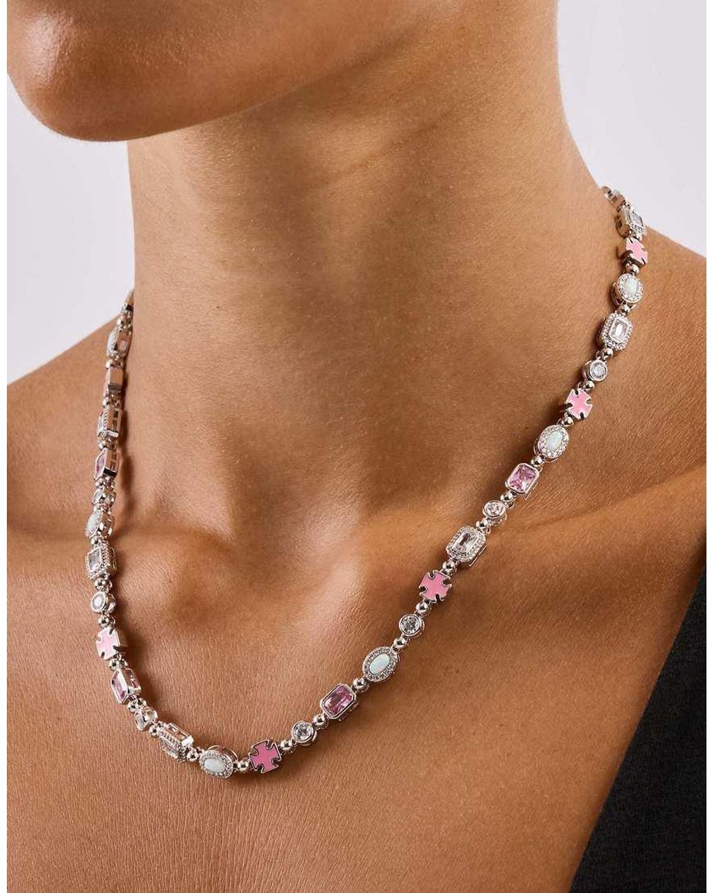 CERNUCCI Natural Clear Multi Gemstone Chain