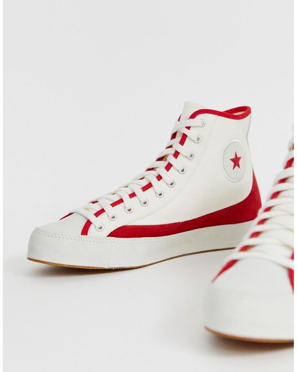 converse red black white