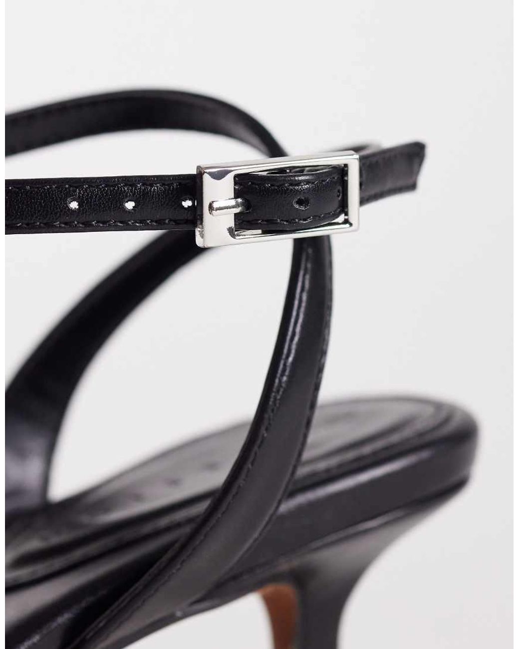 ASOS White Harbour Minimalist Strappy Flip Flop Kitten Heel Sandals