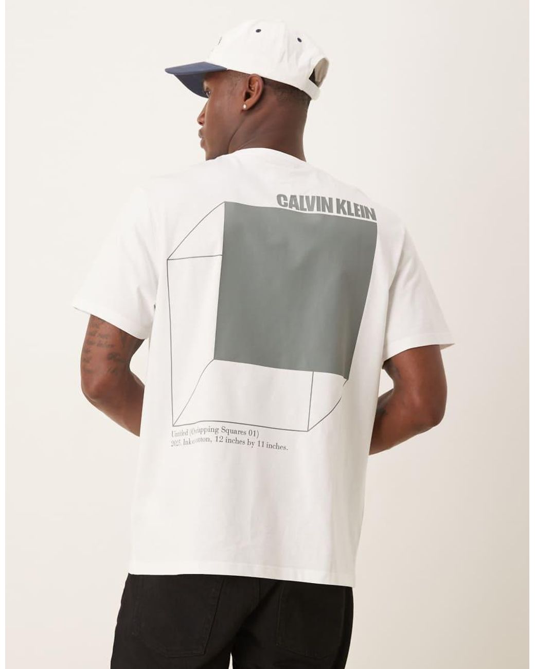 Calvin Klein Natural 3d Box Back Print T-shirt for men