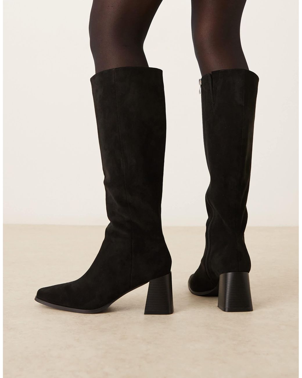 Raid Black Ishbel Block Heeled Boots