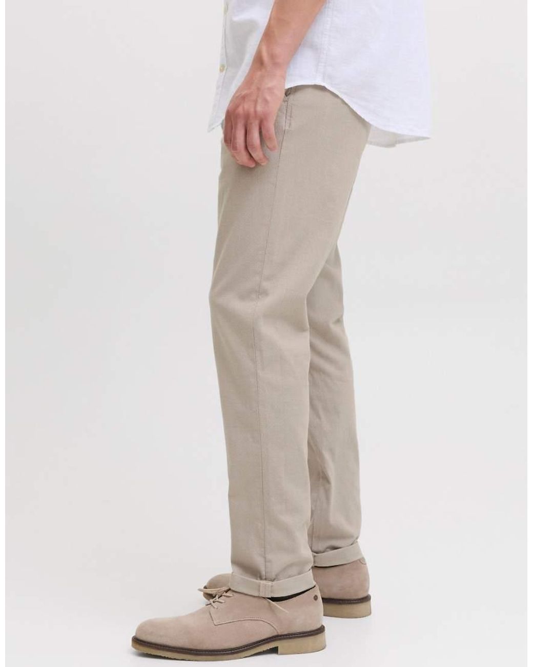 Jack & Jones White Chino Trousers for men