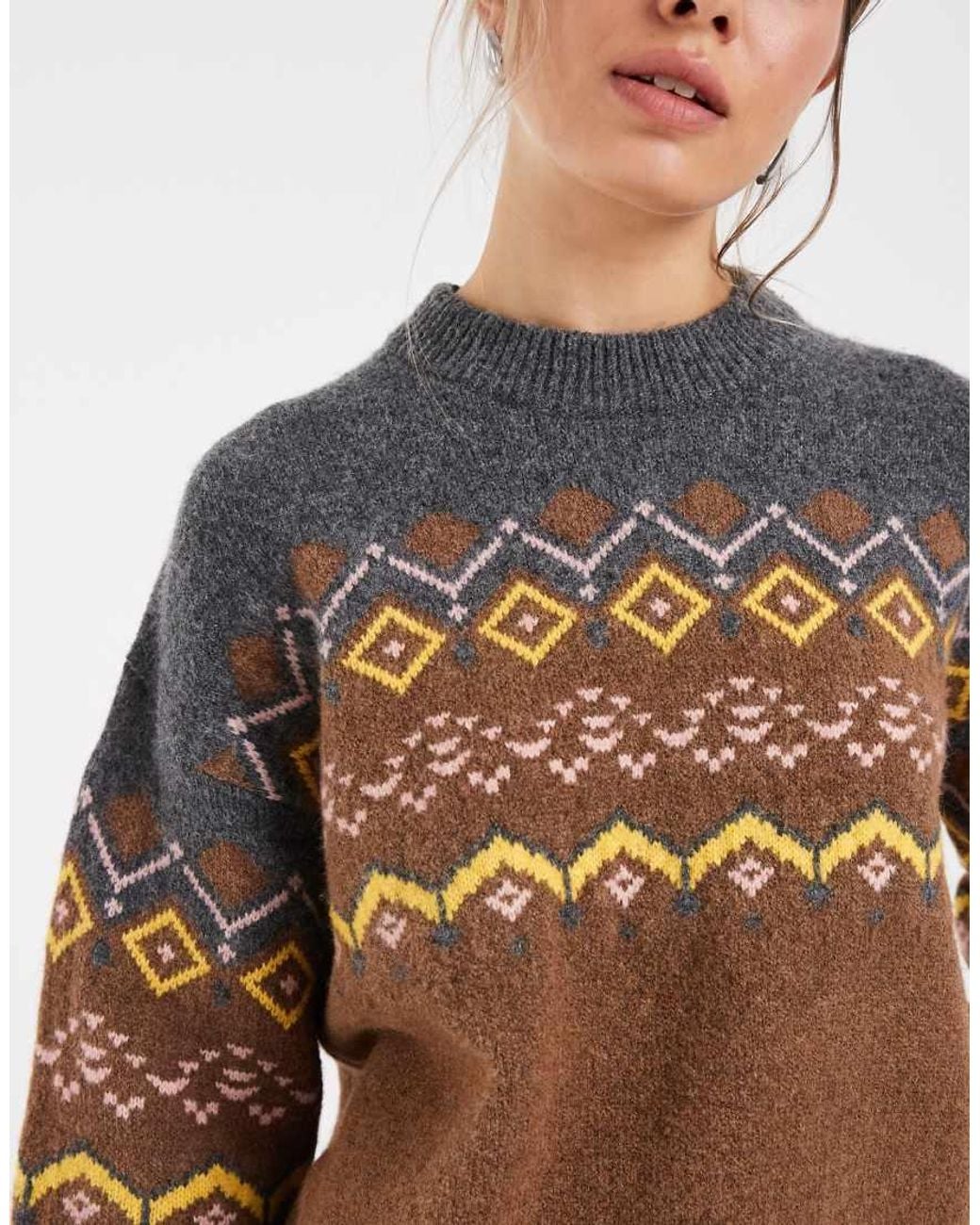 Levi's Blue Charlotte Fairisle Knitted Jumper