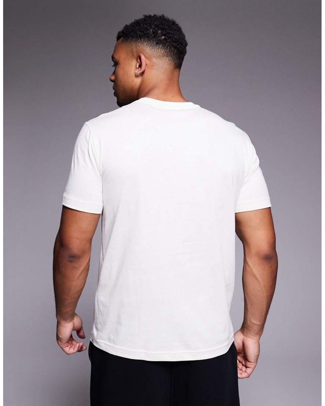 EA7 White Armani Train Visibility Large Logo T-shirt for men