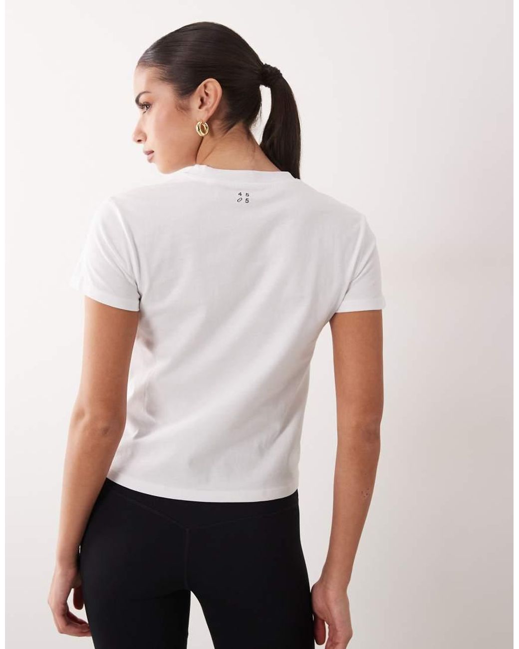 4505 White Icon Cotton Boxy T-shirt With Quick Dry Finish