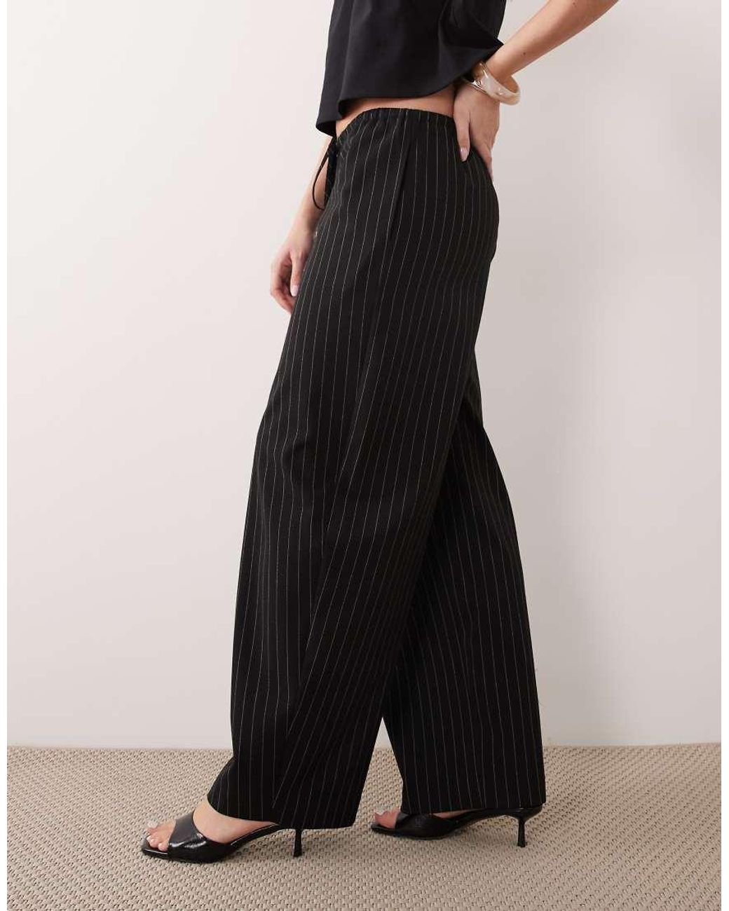 ASOS Pull On Barrel Pants-black