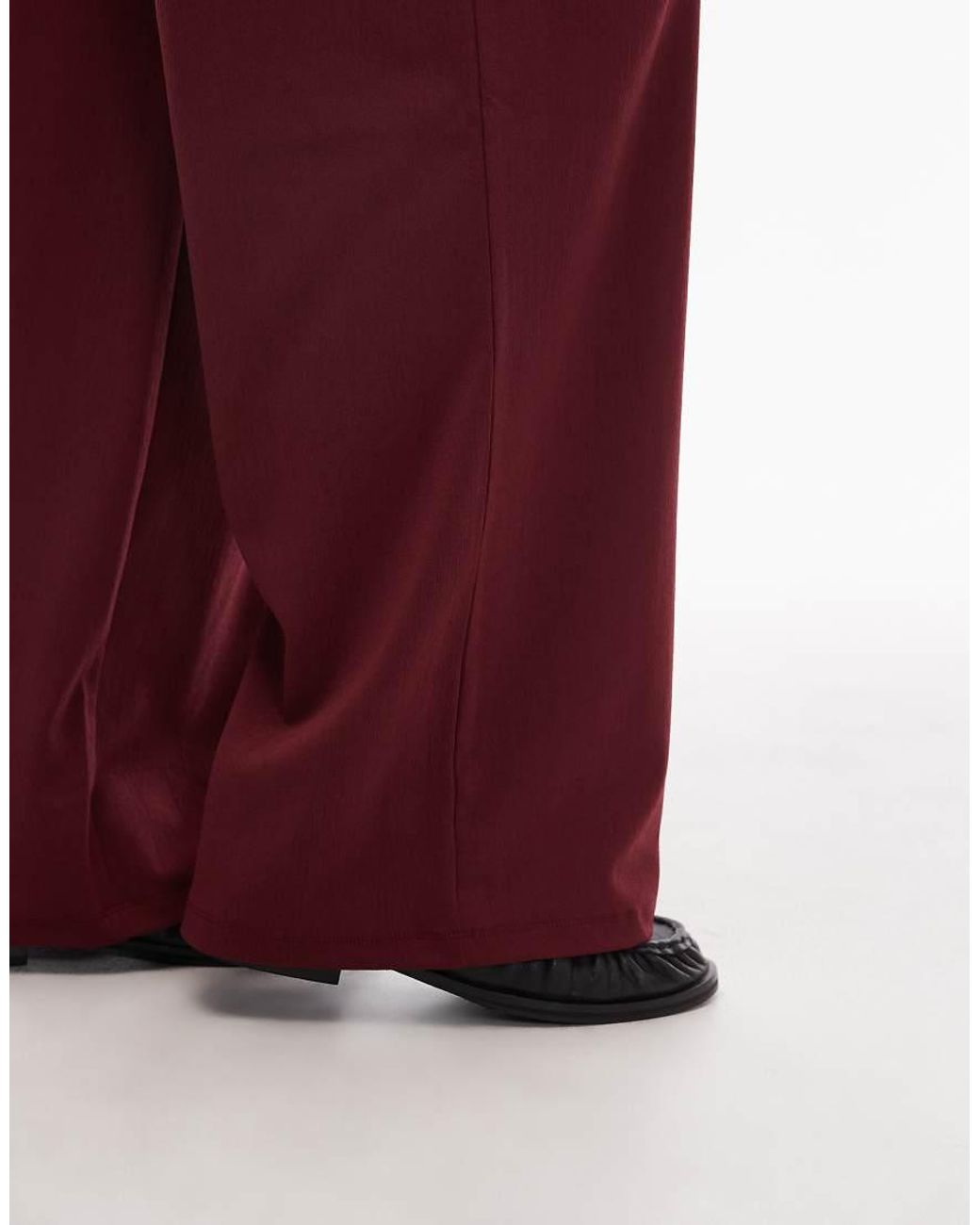 ASOS Red Co-ord Wide Leg Trouser