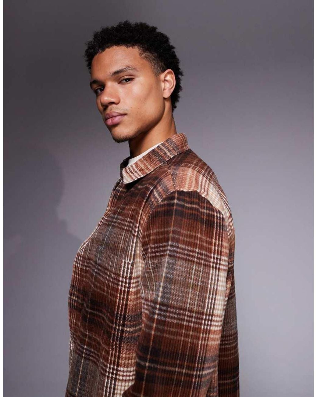 ASOS Brown Overshirt for men