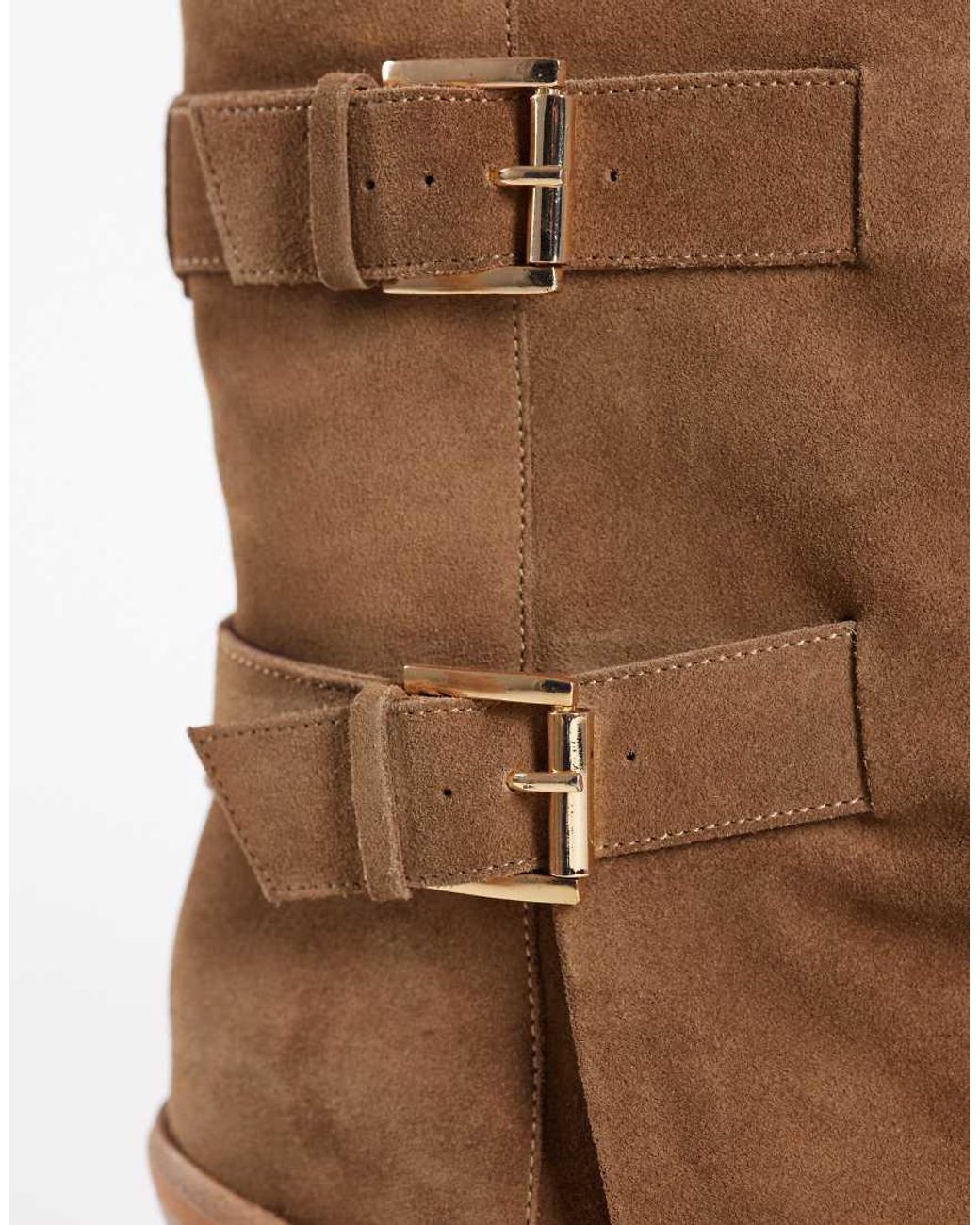 Bronx Brown New-Kole Western Ankle Boots With Buckles