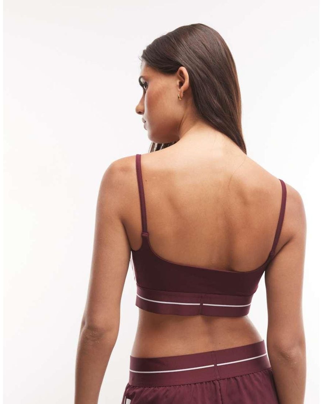 Adidas Originals Red Adidas Training Hyper Glam Padded Medium Support Bra