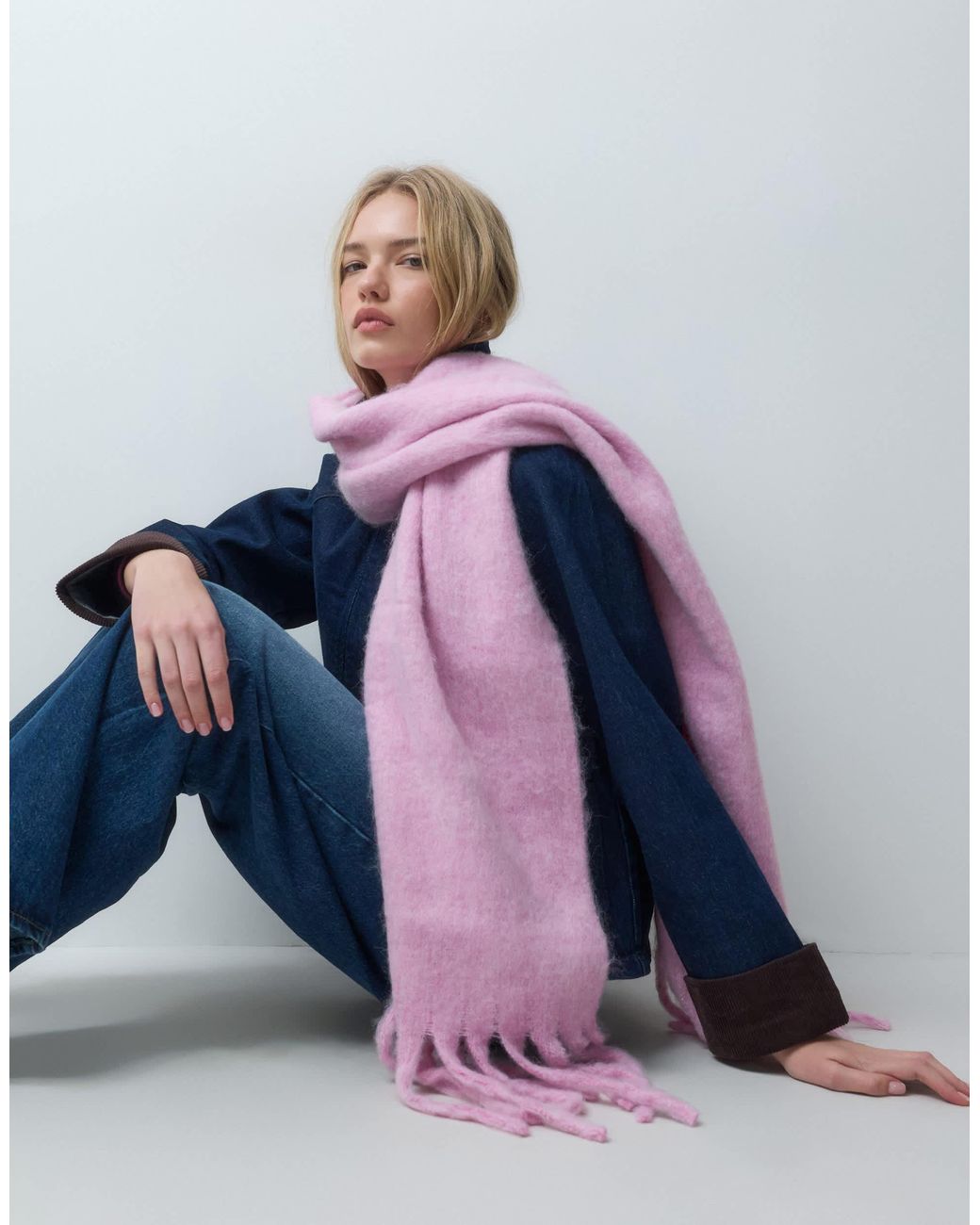 Écharpe oversize Threadbare en coloris Blue