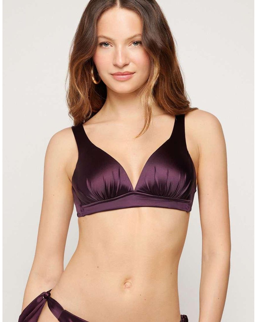 Tezenis Purple Shiny Glam Bikini Top