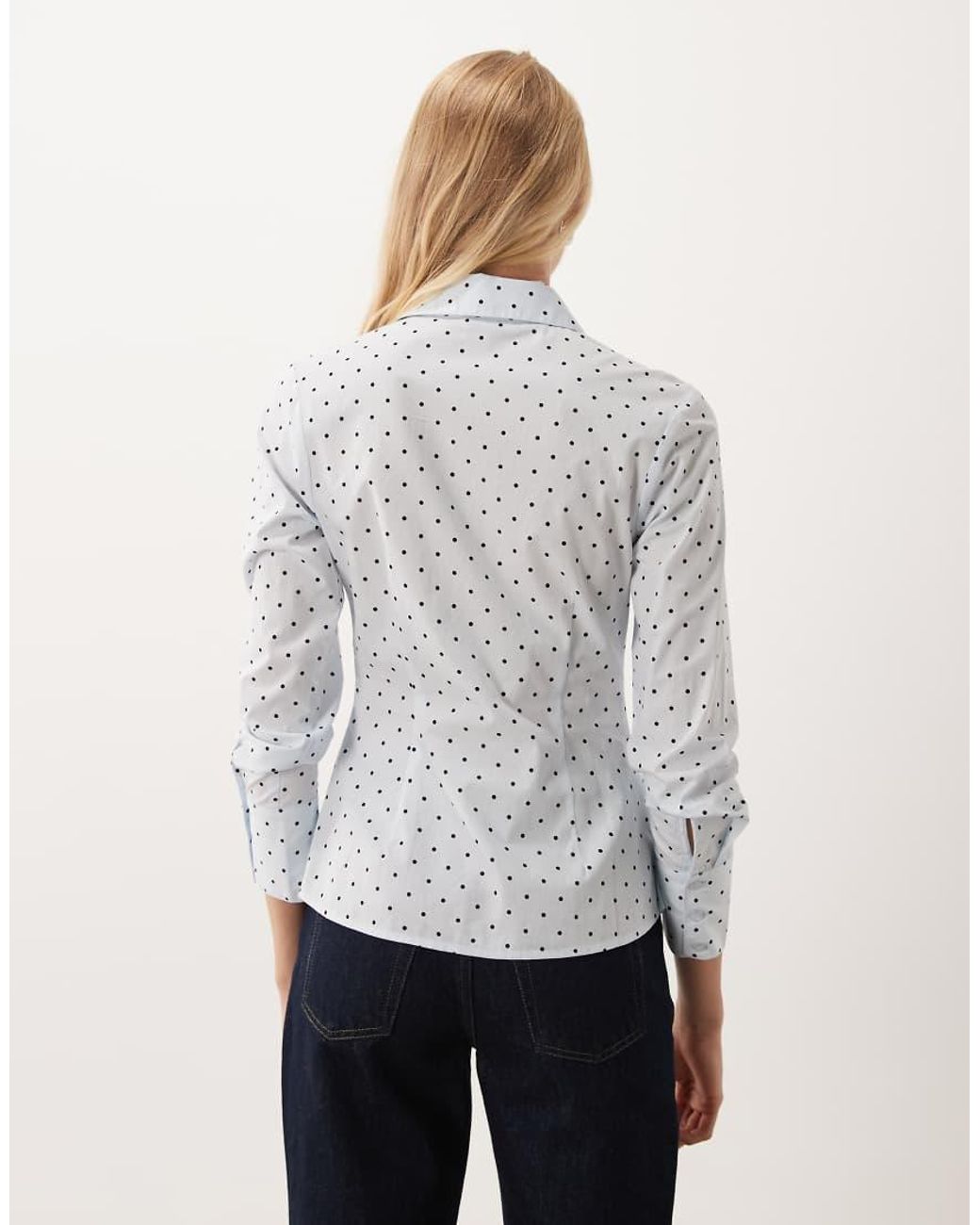 Miss Selfridge White Poplin Fitted Shirt