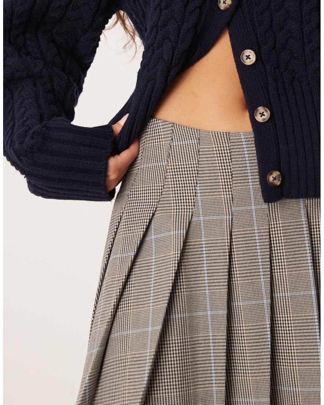 ASOS Blue Pleated Mini Skirt
