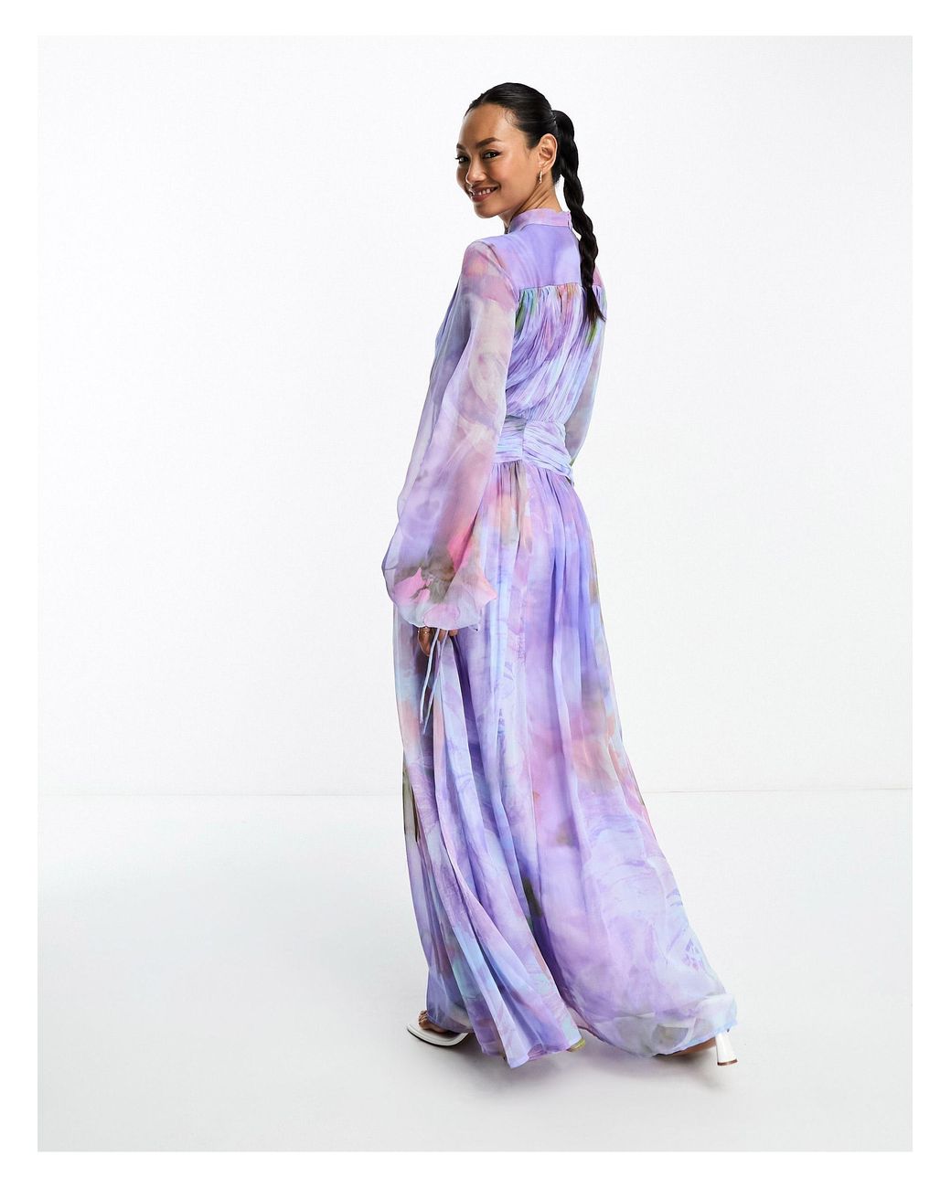 chinese dress ladies Women's Silk Dress | Tie-Dye Wrap Slip Maxi Dress | Anna Kosturova main image 1