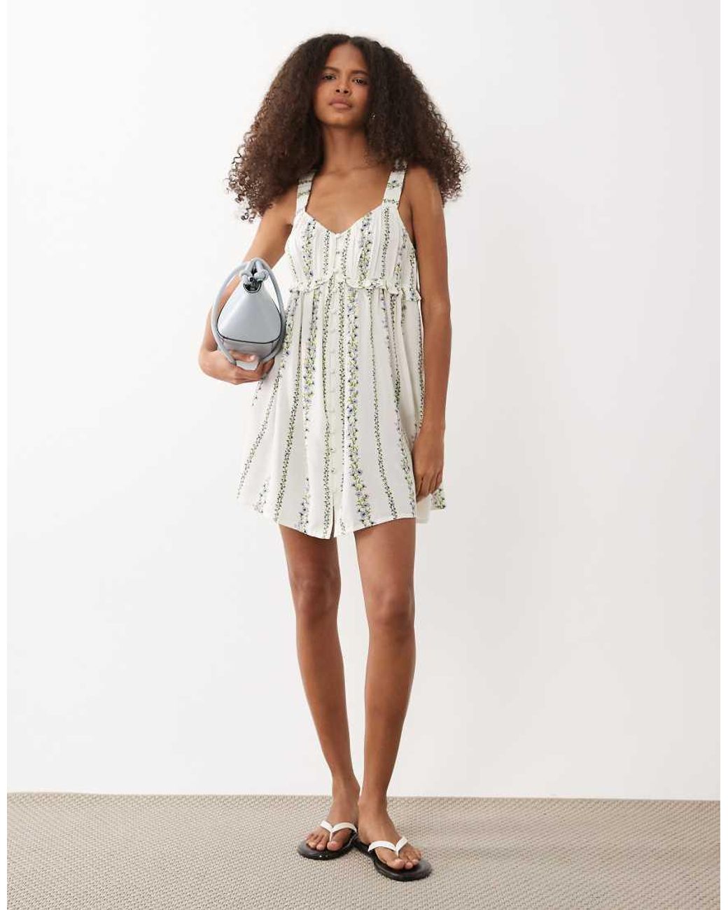 Wednesday's Girl White Wednesdays Girl Floral Mini Dress