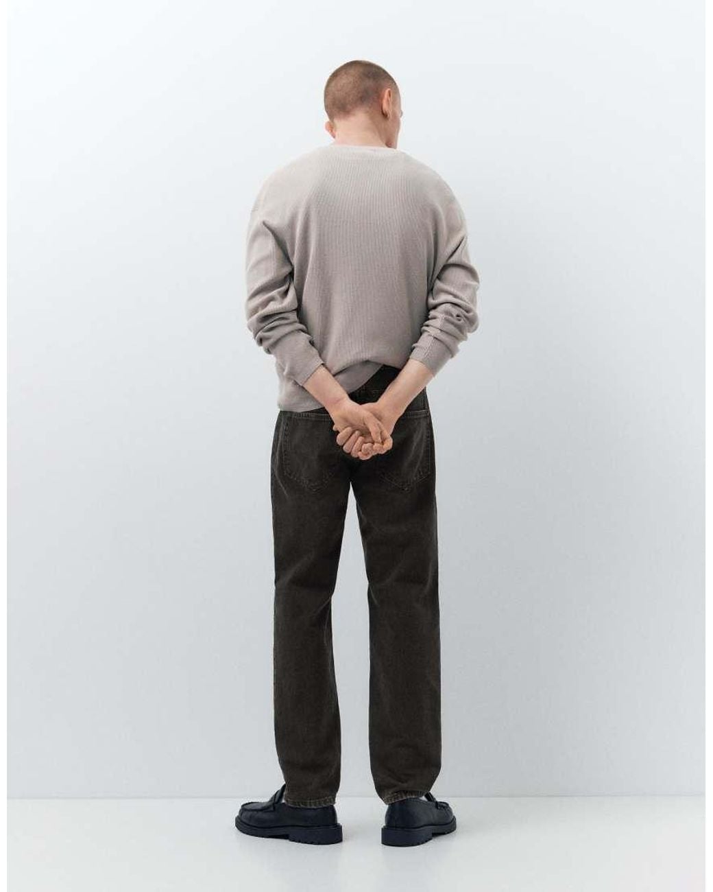 Pull&Bear Black Straight-leg Vintage Jeans for men