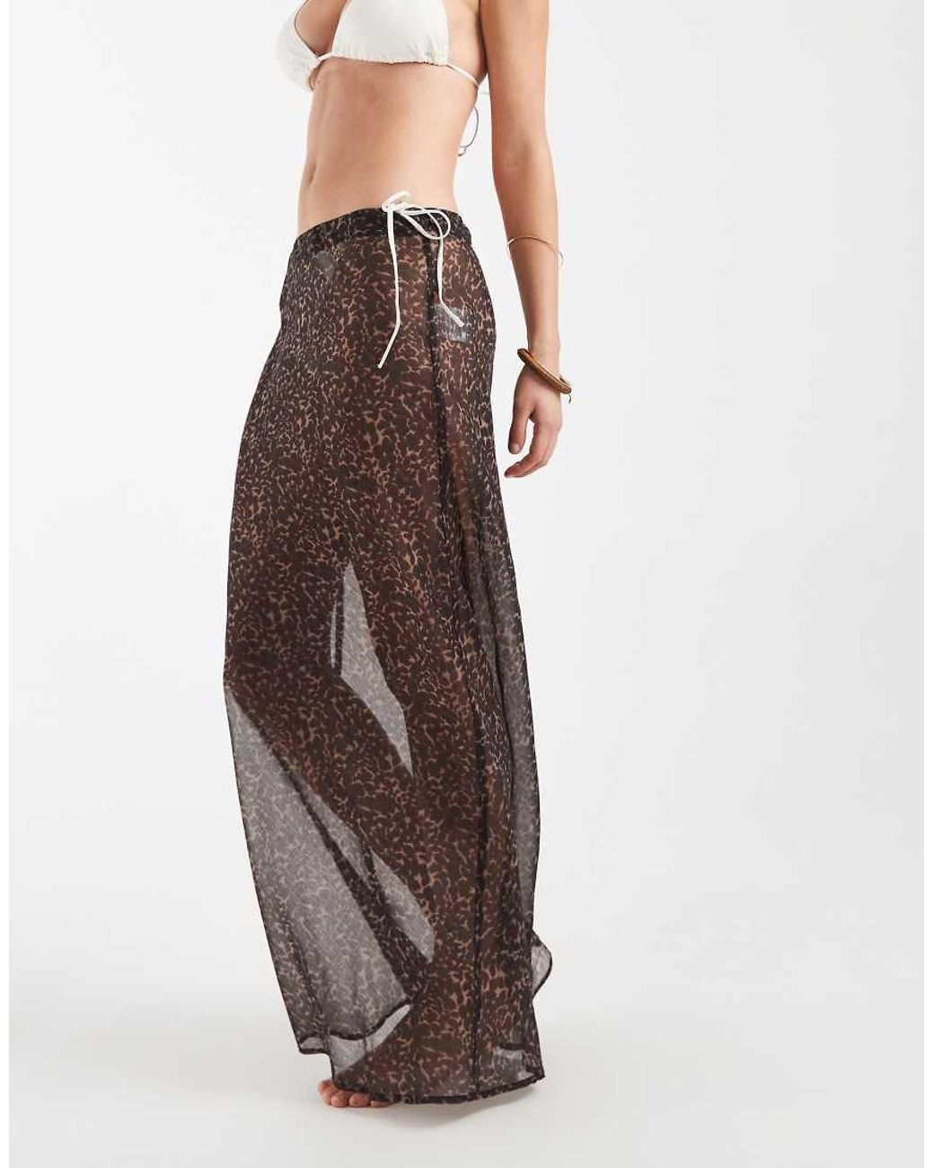 Aray Natural Sheer Beach Maxi Skirt