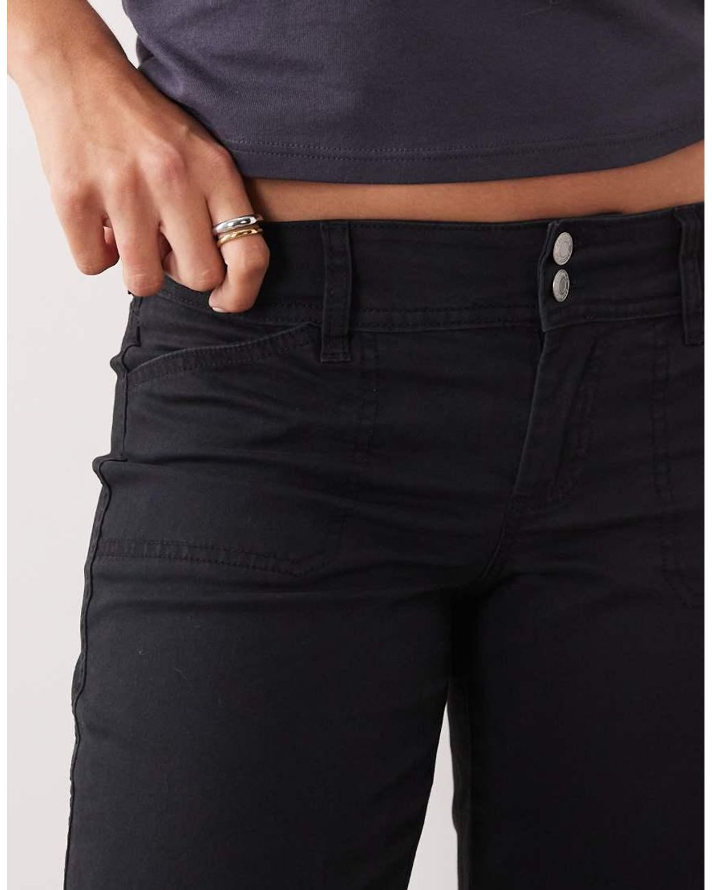 Cotton On Black Suki Low Rise Bootleg Pant