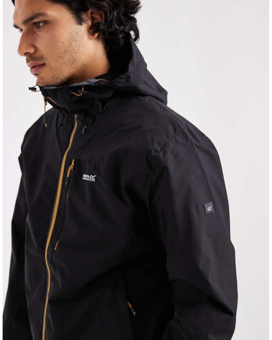 Regatta Black Waterproof Breathable Birchdale Ii Hooded Jacket for men