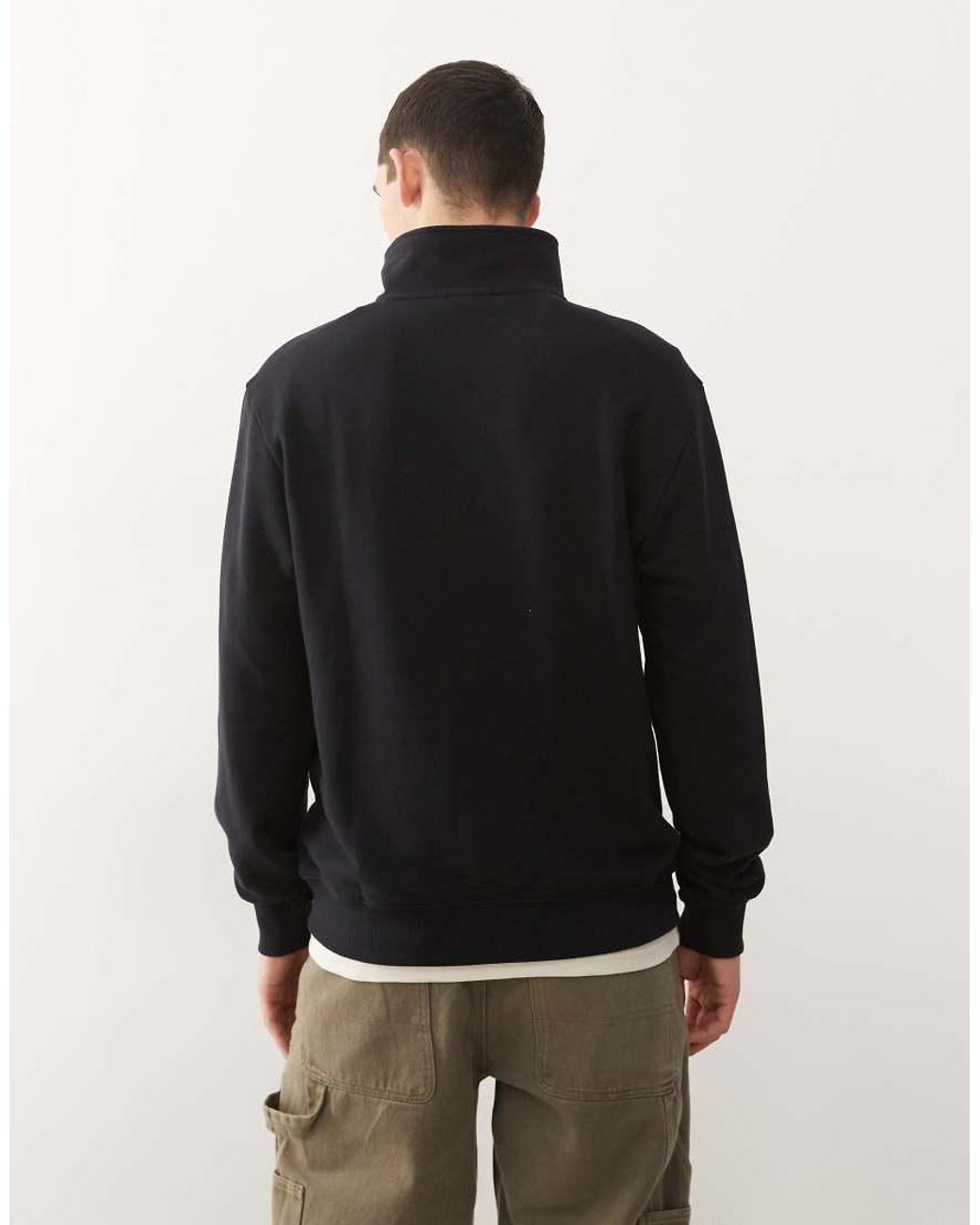 Napapijri Black 1/4 Zip Sweatshirt for men