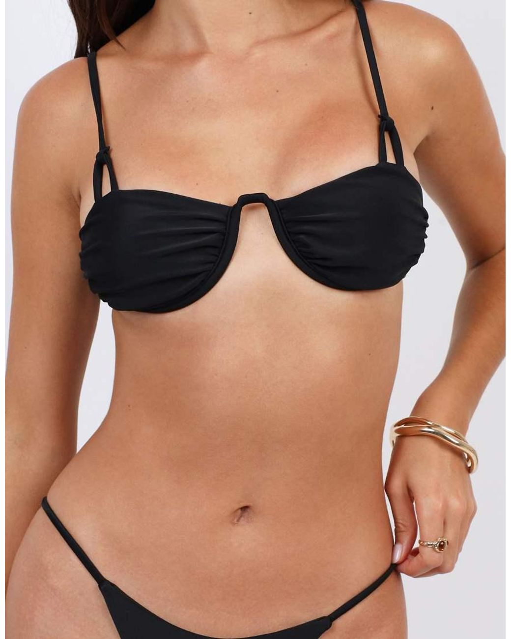SIMMI White Underwire Bikini Top