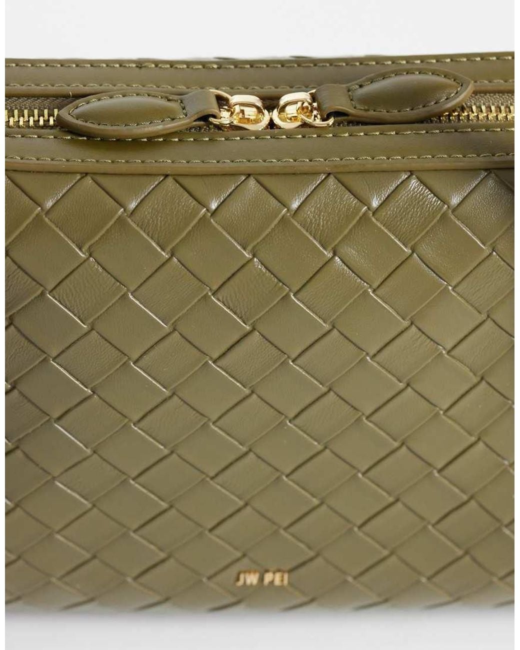 JW PEI Green Aveline Woven Shoulder Bag
