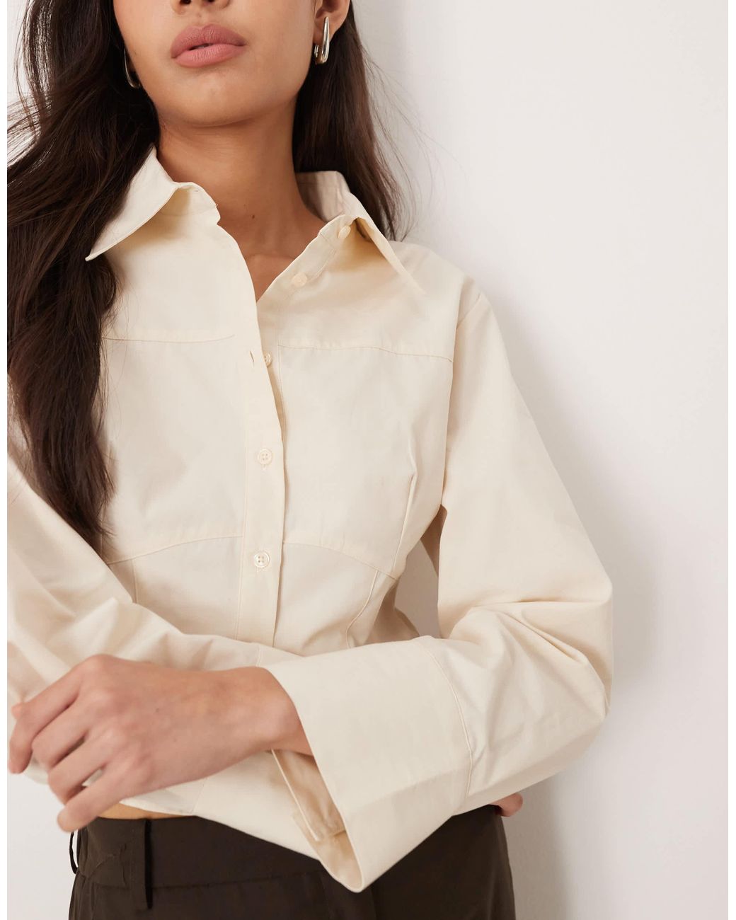 ASOS Natural – hemdbluse