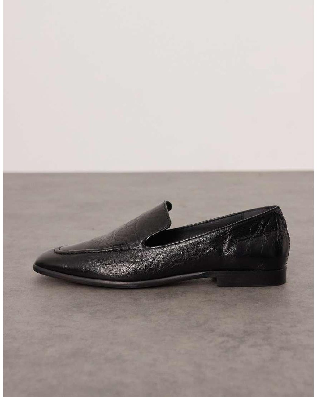 ARRANGE Blue Alba Premium Leather Minimal Loafers