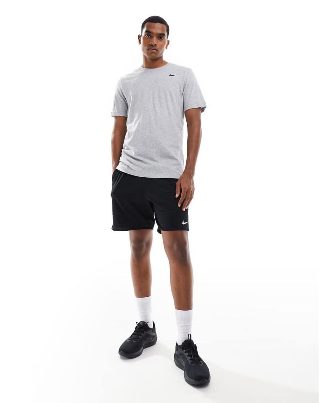 Nike Black Dry Tee Dri-fit Cotton Crew Solid for men
