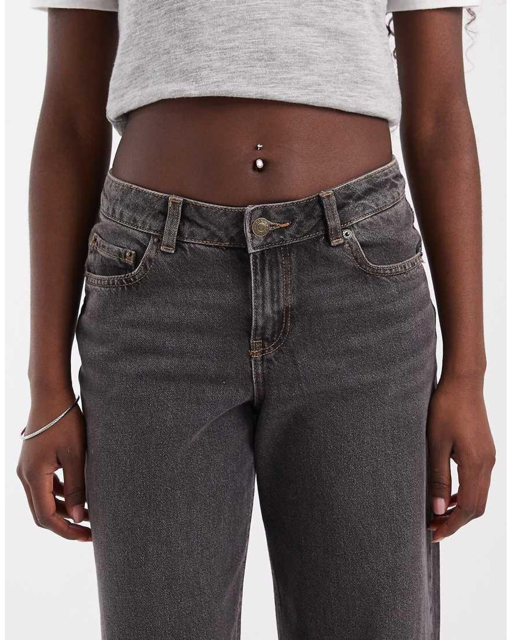 JJXX White Palermo Wide Fit Low-rise Jeans