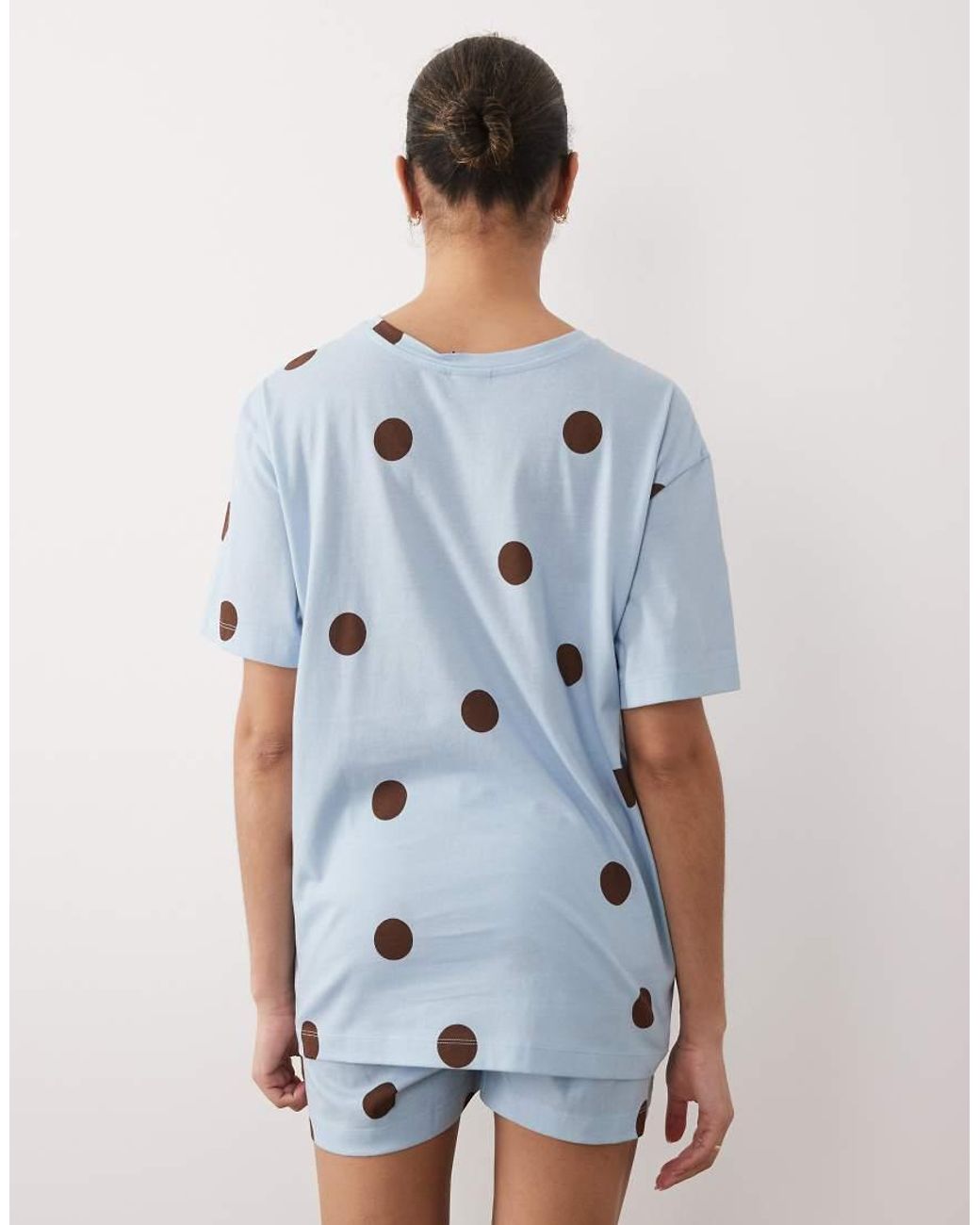 ASOS Blue Asos Design Maternity Oversized Tee And Shorts Pyjama Set